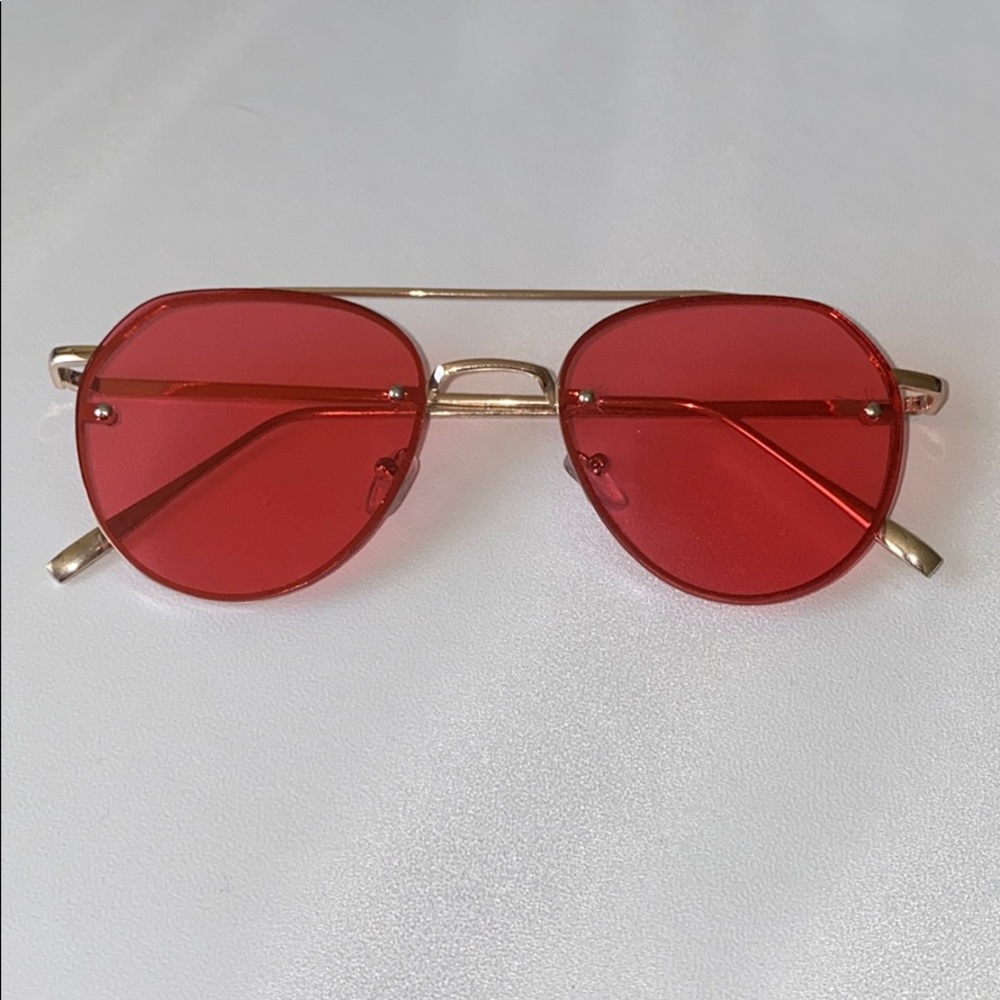 Pink lens sunglasses